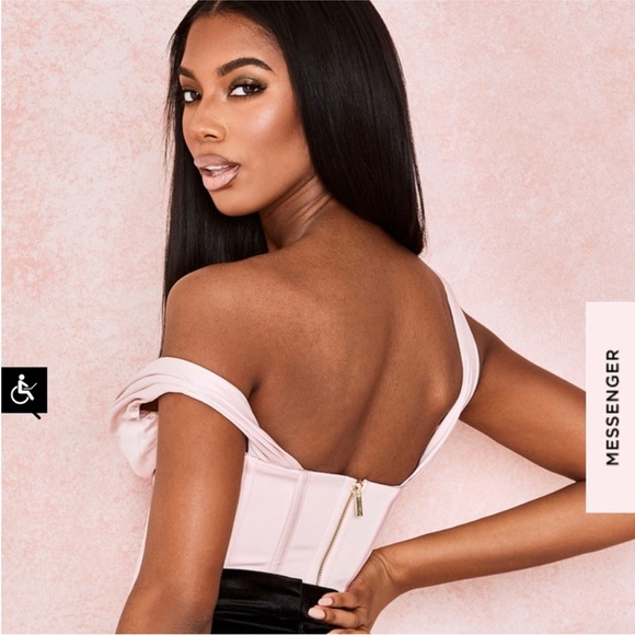 House of CB - ‘Giuseppina’ Blush Satin Bustier Corset - Picture 2 of 2